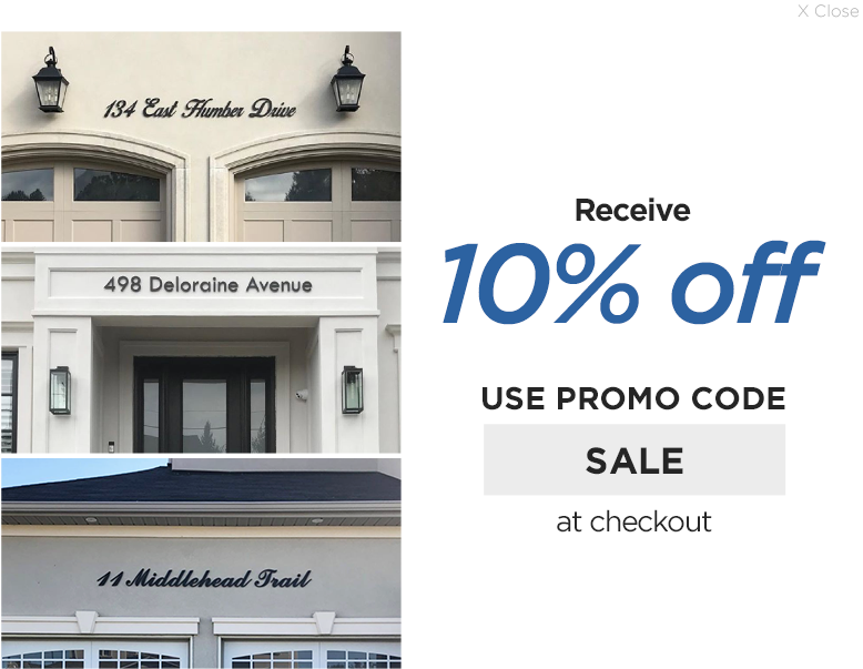 Custom Address Signs Vaughan, Toronto, GTA Numbers By Design Custom